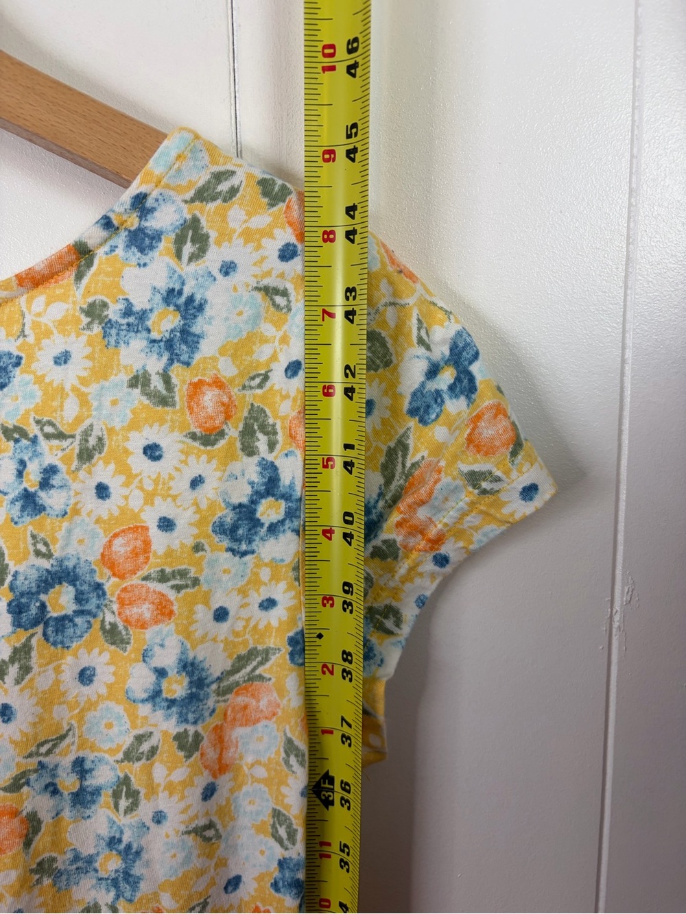 Chaps Floral Maxi Dress Women’s Medium Petite Cottagecore Prairie Summer Yellow - Picture 7 of 10